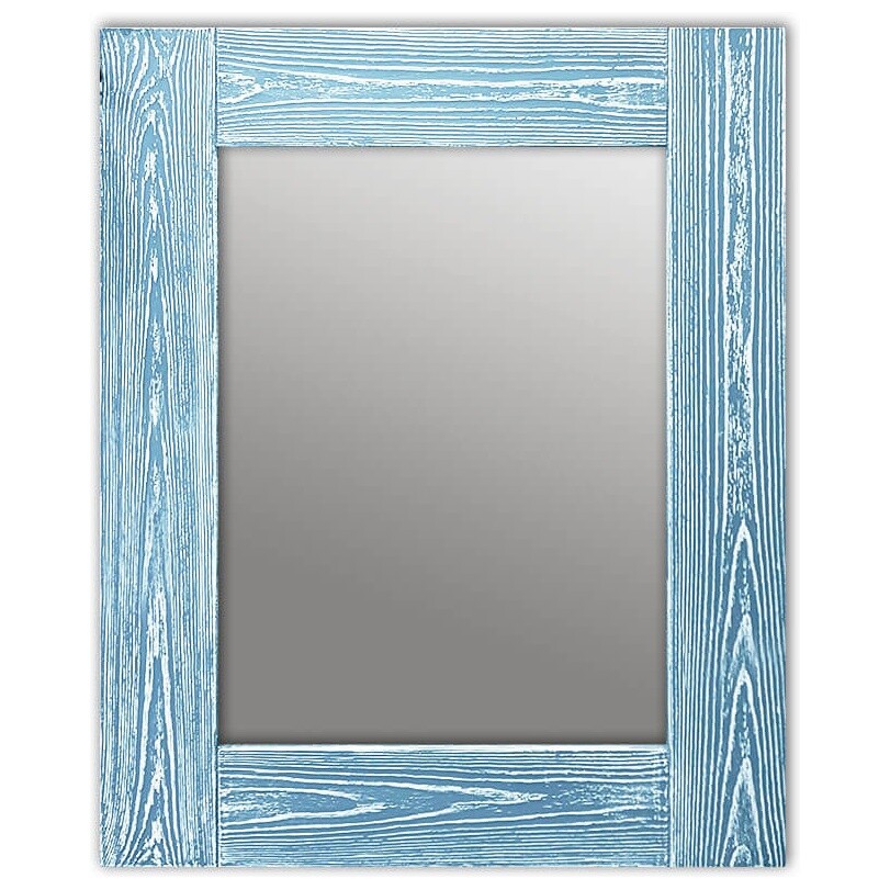 Зеркало настенное прямоугольное 75х110 см голубое &quot;Шебби Шик Голубой&quot;