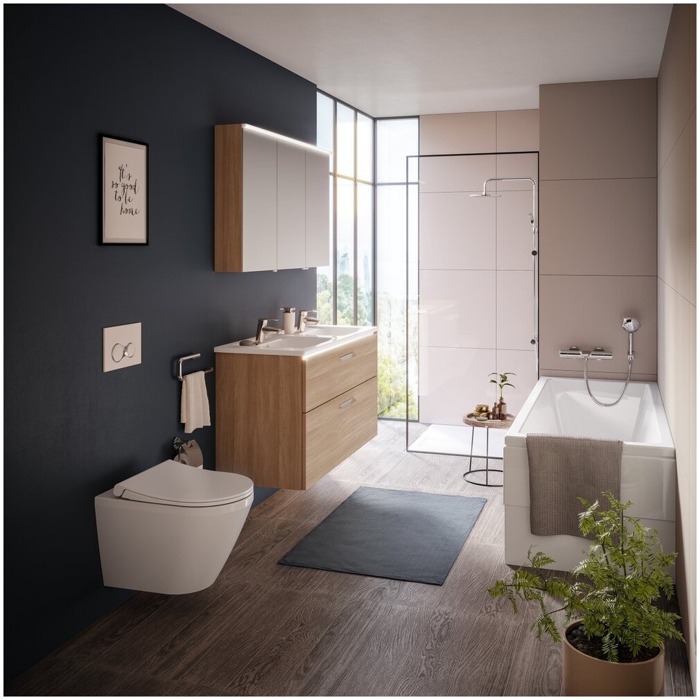 Унитаз подвесной с инсталляцией и кнопкой смыва матовый хром Vitra Mia Round 9856B003-7200 - изображение 8