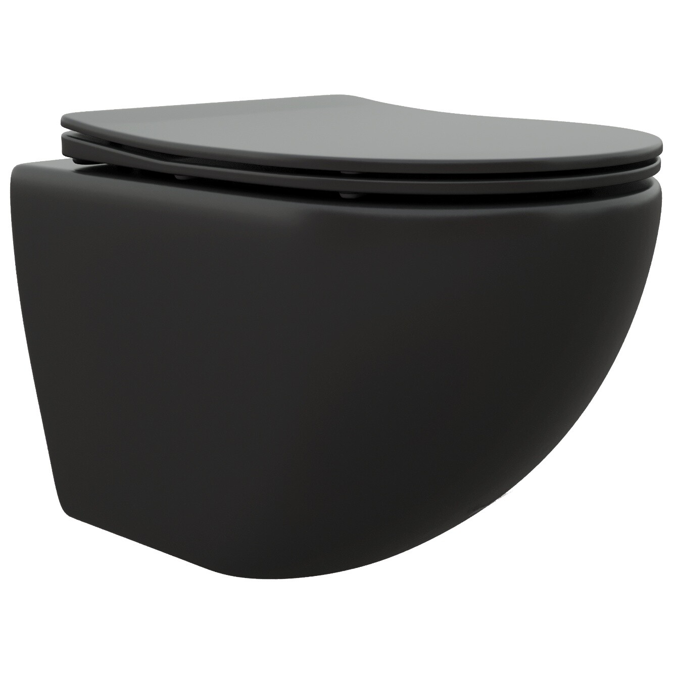 Унитаз подвесной безободковый черный матовый Cerutti SPA Sella Aria MB CT9160