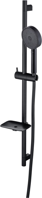 Душевая стойка с держателем и мыльницей 73 см черный Aquatek 3jet AQ2031MB