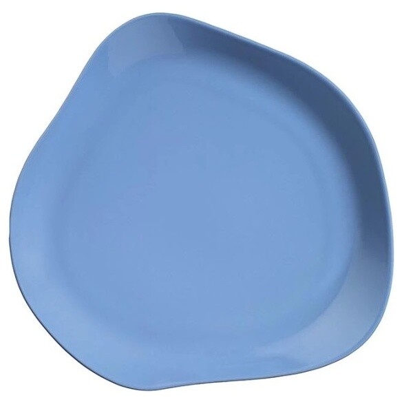 Тарелка фарфоровая 27 см синяя Skallop