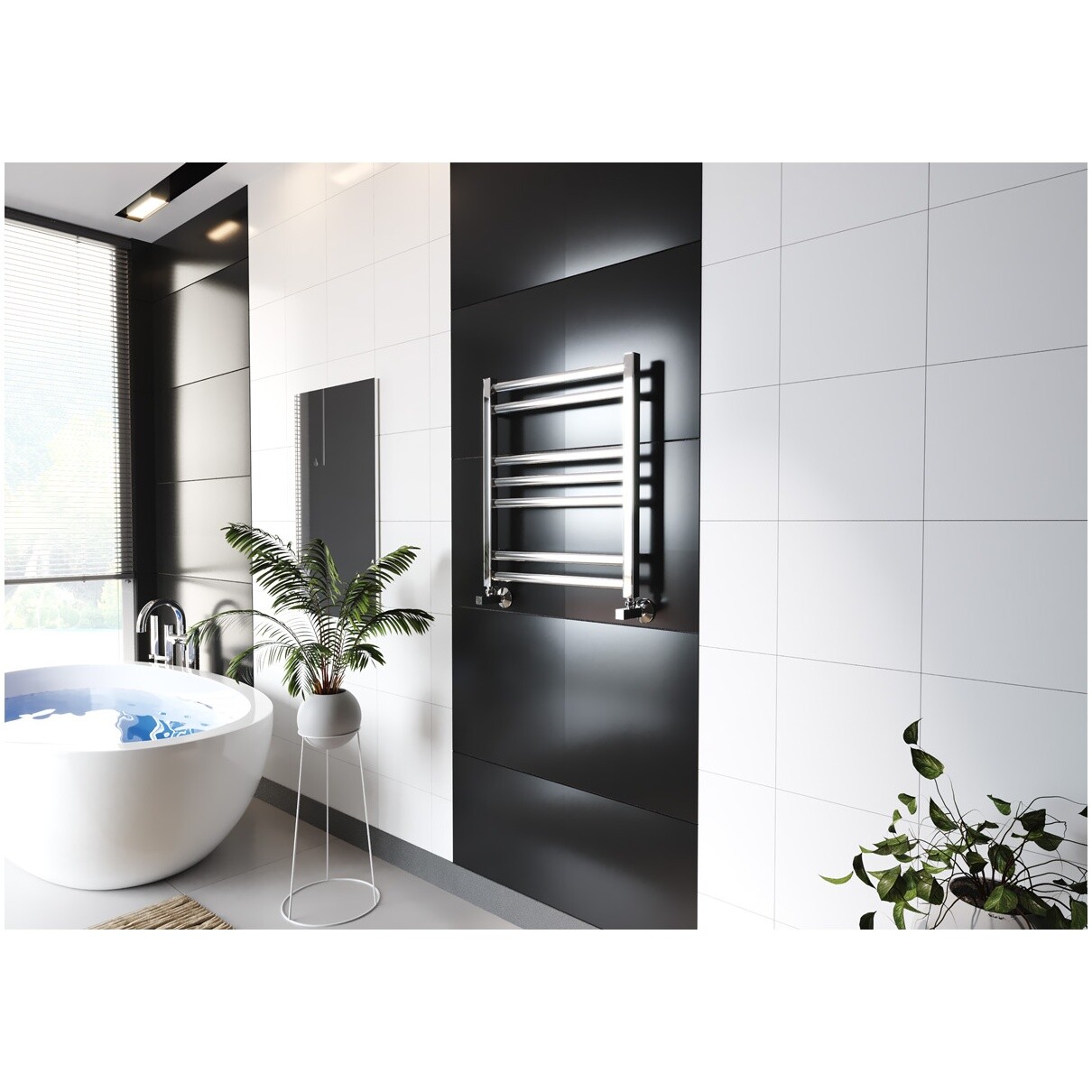 Полотенцесушитель водяной 50х60 см хром Lemark Melange LM49607 П7 - изображение 4