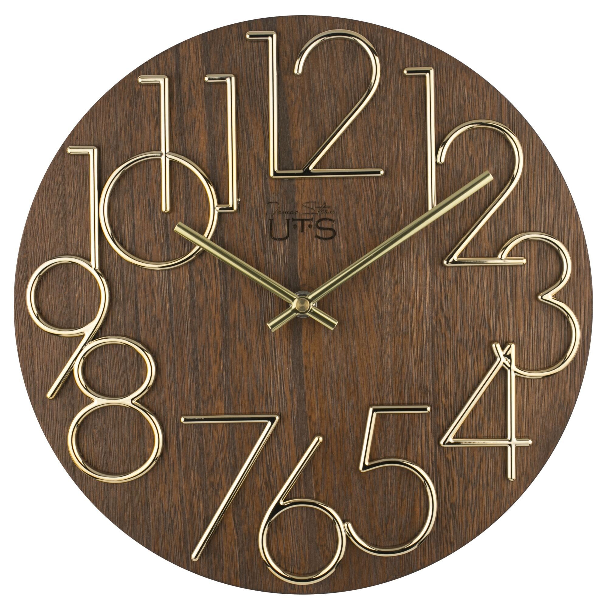 Часы настенные коричневые деревянные Tomas Stern 8036