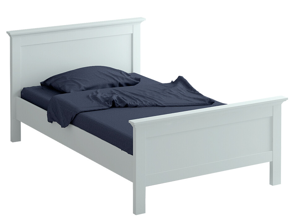 Кровать полутораспальная белая 120х200 см Reina