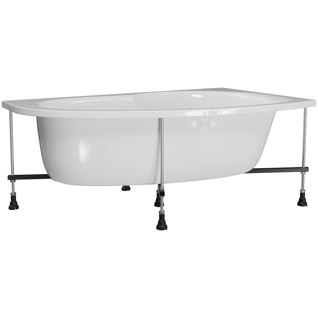 Ванна акриловая угловая с каркасом 170х100 см белая Stworki "Молде" L SW2017010008L, SW5170100049 - изображение 12