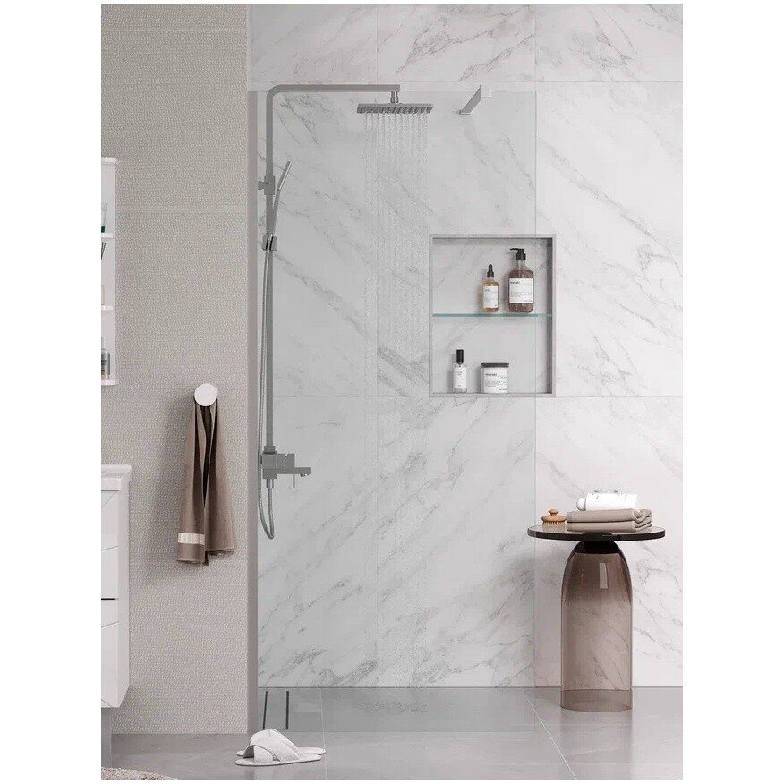 Душевая перегородка 200х90 см прозрачное стекло, хром RX20090CCR-18 - изображение 7