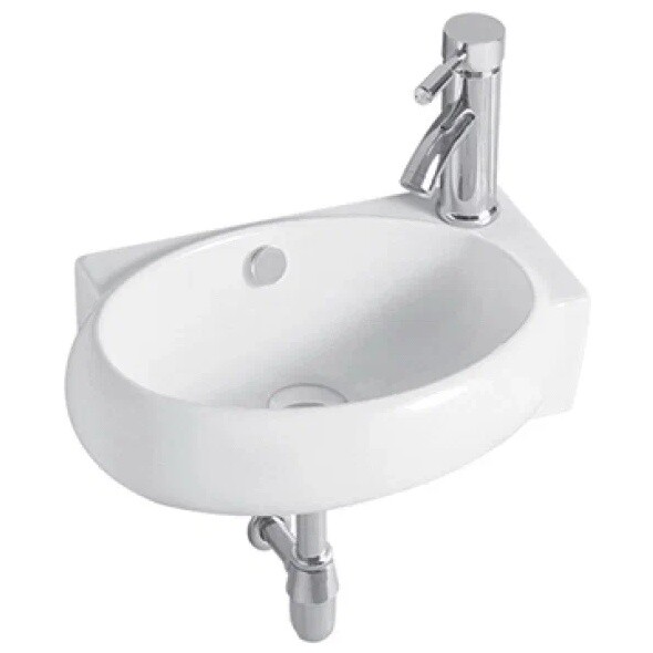 Раковина подвесная угловая фарфоровая 28х42 см белая Aquatek AQ5304-00