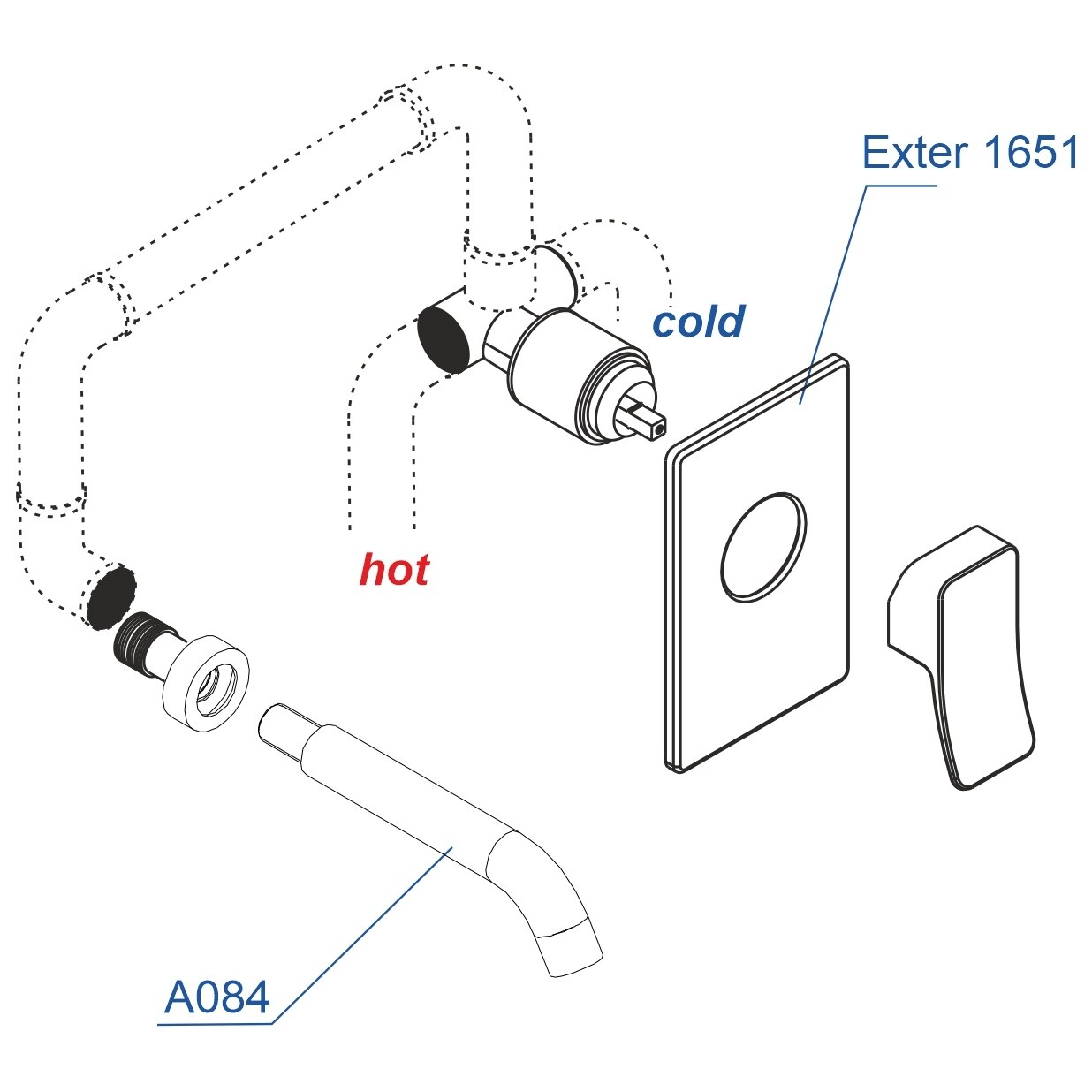Смеситель для раковины встраиваемый с изливом бронзовый Wasserkraft A16573 - изображение 4