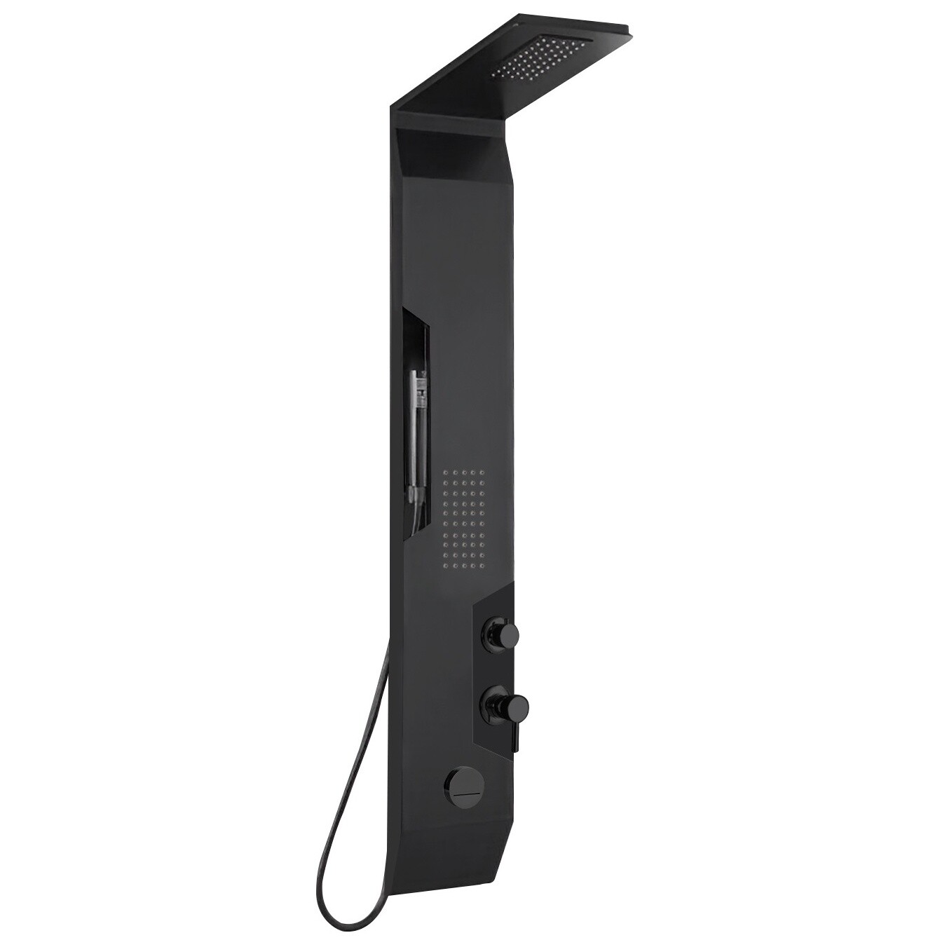 Душевая панель с гидромассажем черная Ceruttispa OGLIO B CT8987