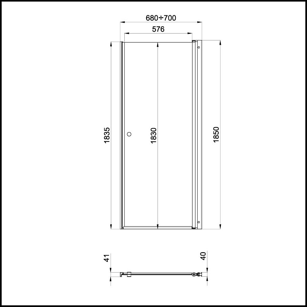 Душевая дверь распашная стеклянная 185х70 см хром "Уно" Triton Щ0000036860 - изображение 7