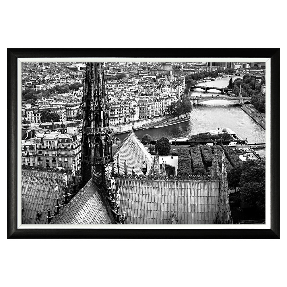 Арт-постер прямоугольный 46х66 см &quot;Париж с высоты Нотр-Дама&quot;