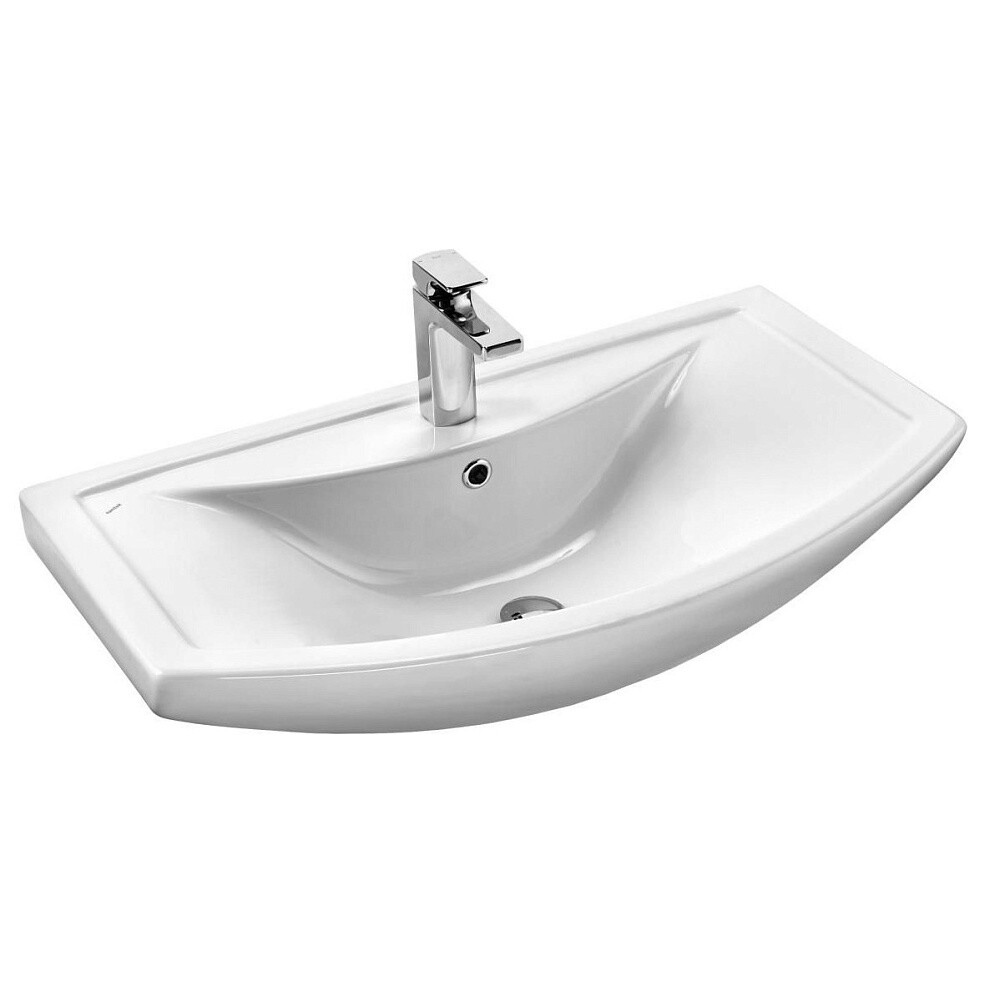 Раковина накладная керамическая полукруглая 47х81 см белая Santek "Балтика" 1.WH50.1.524 - изображение 4