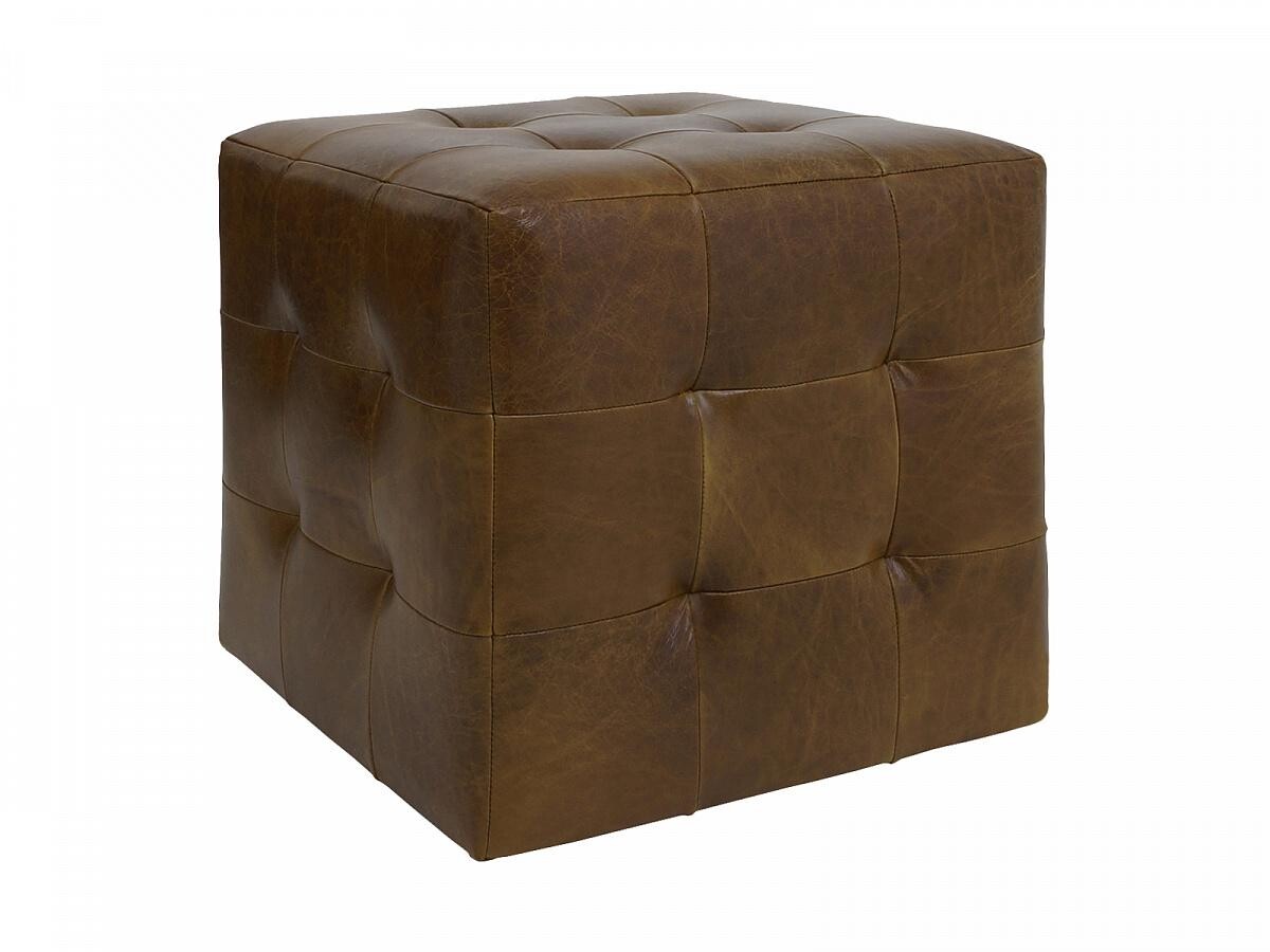 Пуф куб коричневый Brick Max