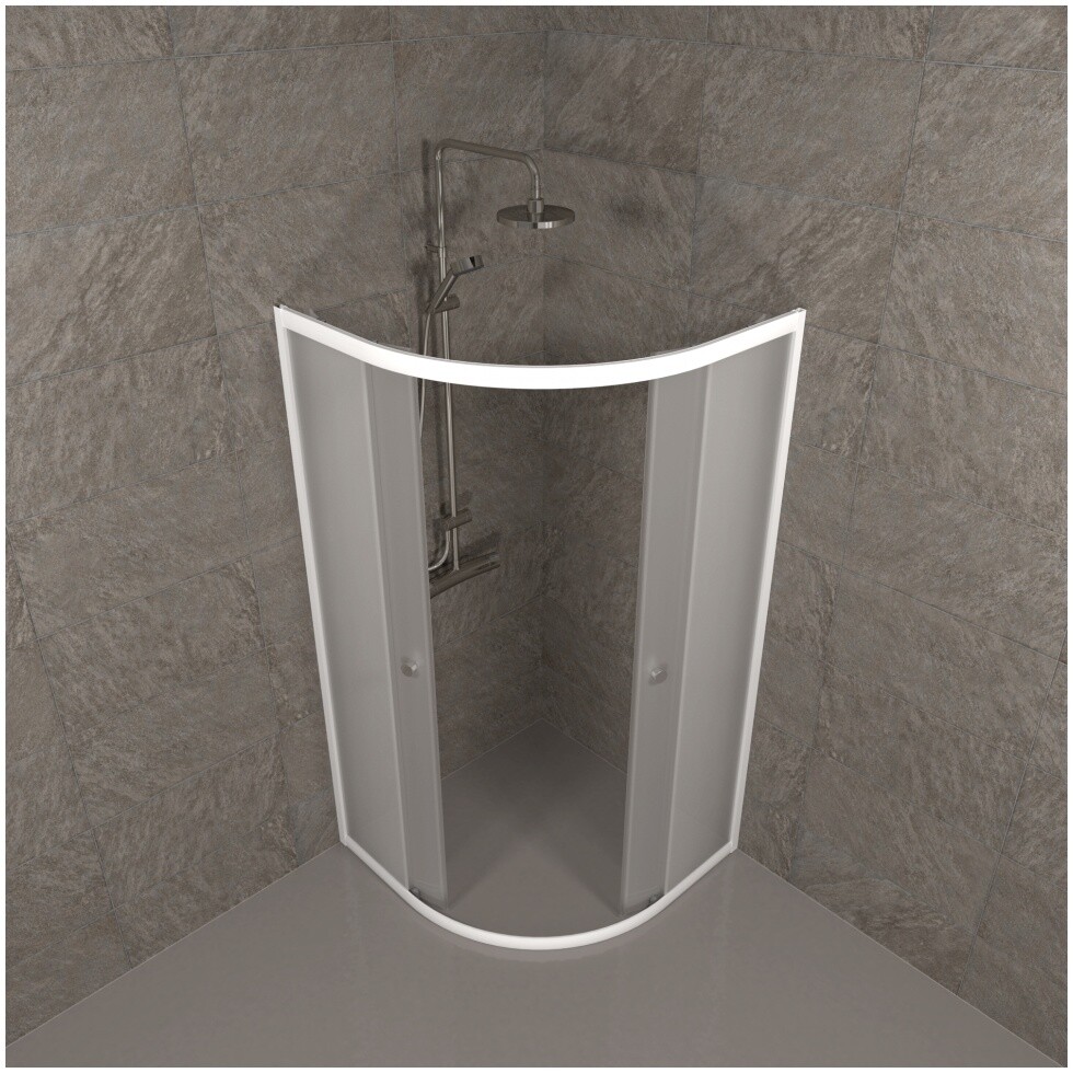 Душевой уголок 90х90 см белый, прозрачный Triton "Вельвет" Щ0000063058 - изображение 4