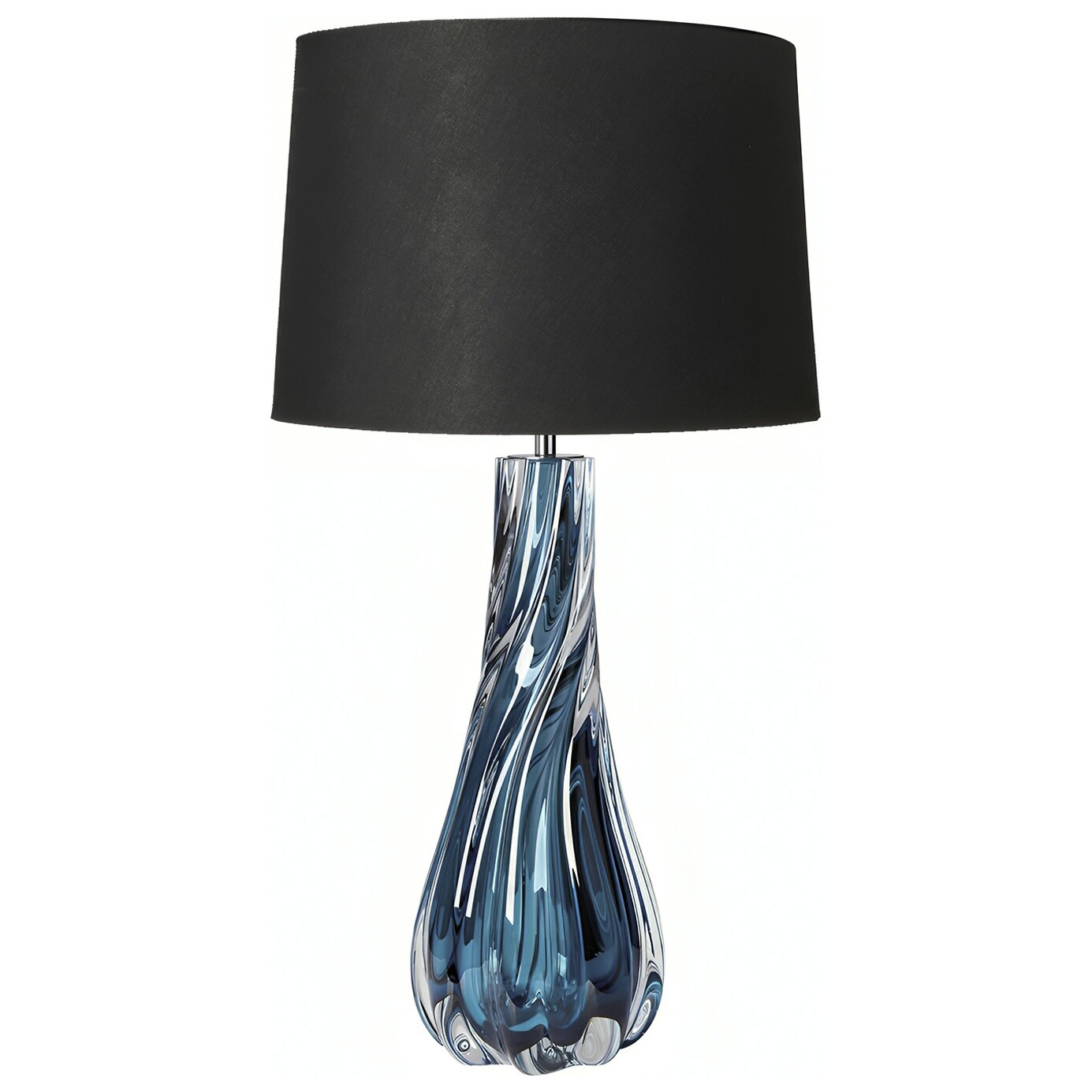 Лампа настольная с абажуром синяя, черная &quot;Коламбус&quot; LHLTL6014CLM