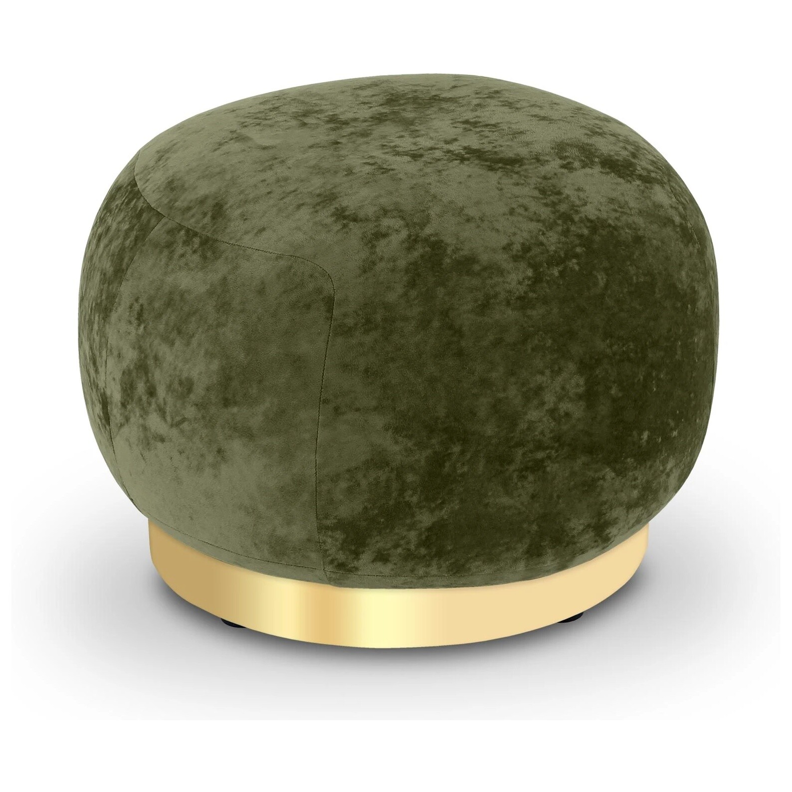 Пуф круглый на металлическом основании ткань Monaco Vektor 10 зеленый Lucca
