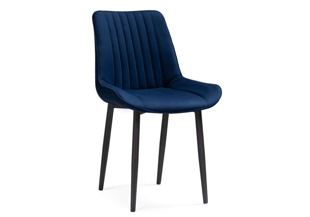 Обеденный стул с мягким сиденьем синий, черный &quot;Седа&quot;
