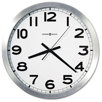 Часы настенные кварцевые металлические круглые 40 см серебро Spokane
