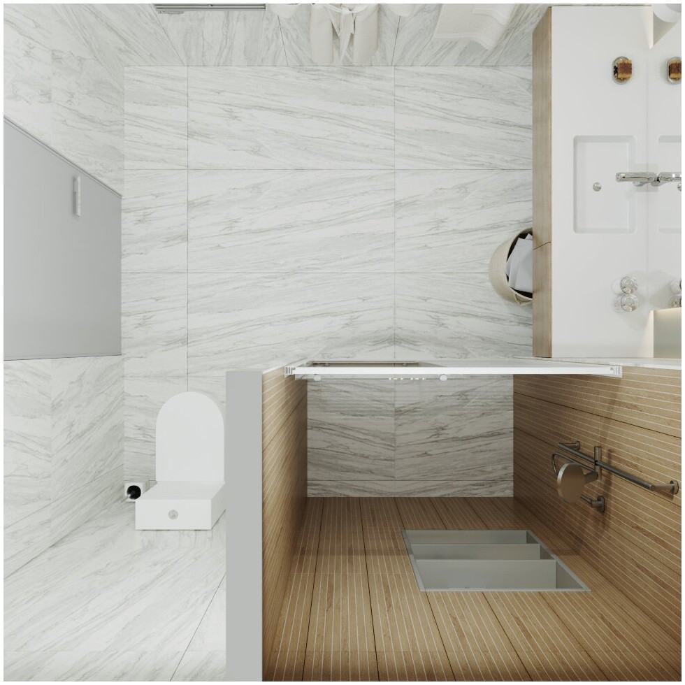 Душевая дверь распашная стеклянная 185х100 см хром "Дабл" Triton Щ0000036862 - изображение 6