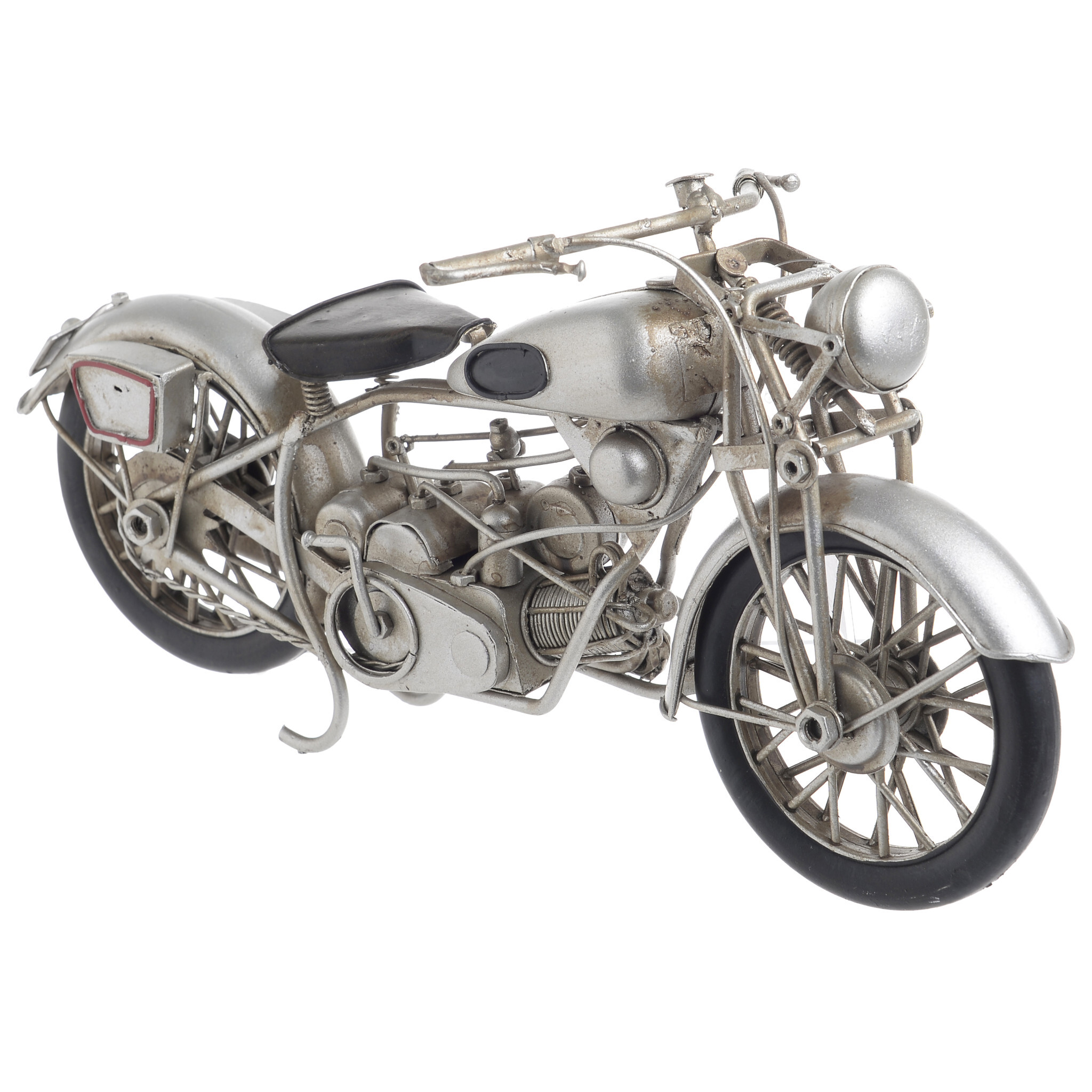 Модель мотоцикла  серебристая 