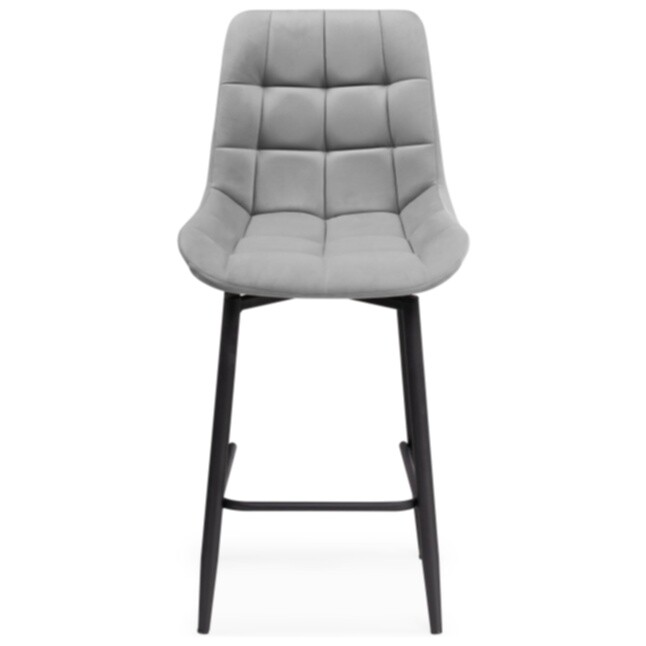 Полубарный стул с вращающимся сиденьем светло-серый, черный &quot;Алст К&quot;