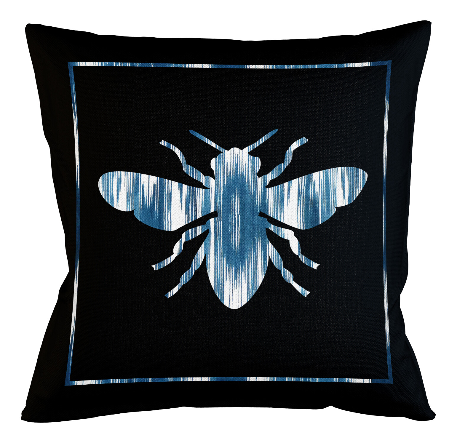 Декоративная подушка квадратная 45х45 см черная &quot;Пчела Орфей&quot;