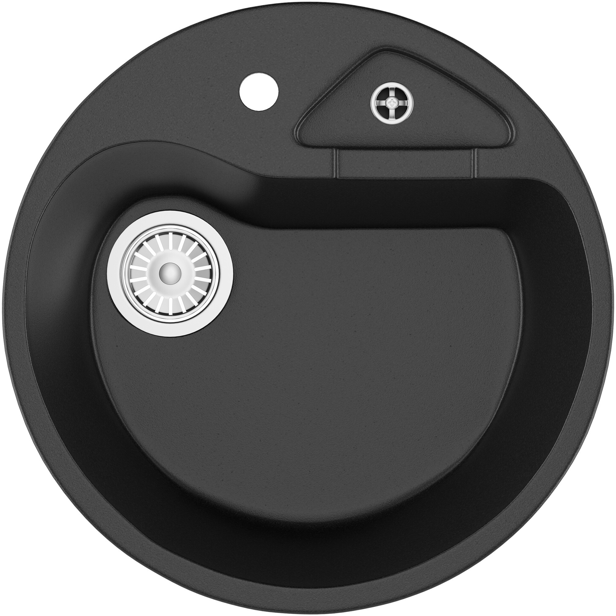 Мойка кухонная круглая антрацит Domaci &quot;Бьелла&quot; DMC-08K-343 антрацит