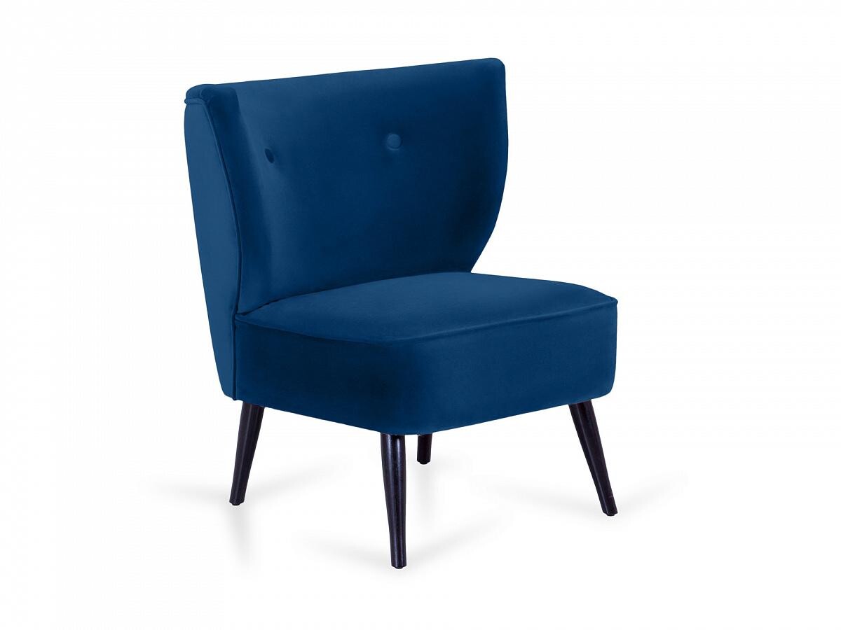 Кресло обеденное мягкое темно-синее Modica