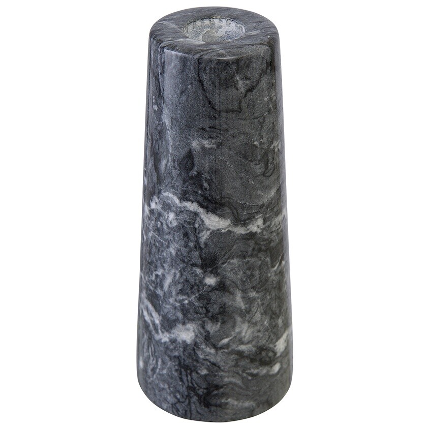 Подсвечник на 1 свечу 15 см черный мрамор Marm