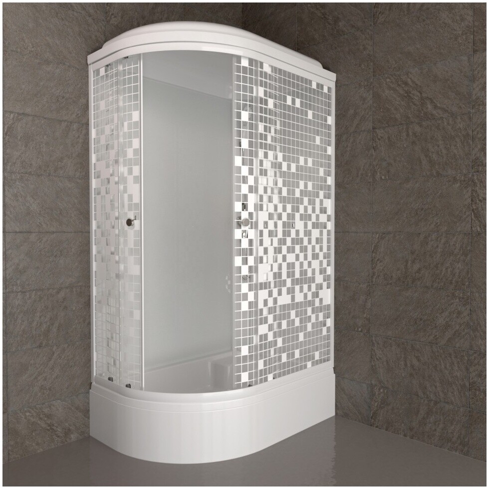 Душевая кабина ассиметричная правая со поддоном 120х80 см белая Triton "Коралл В" Щ0000061820 - изображение 4