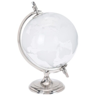 Глобус декоративный стеклянный хром 19 см