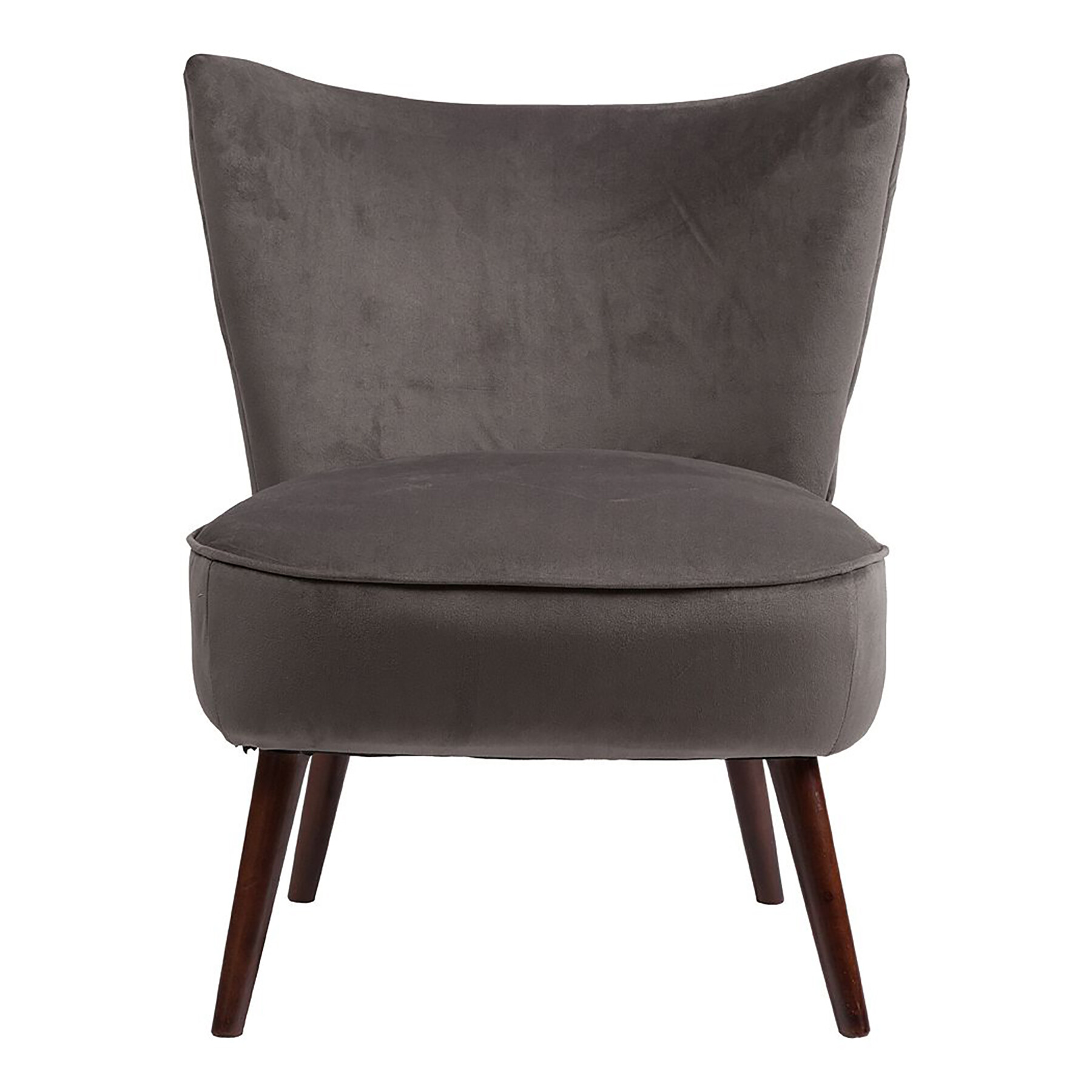 Кресло серое темное, велюр Р Vermont Chair