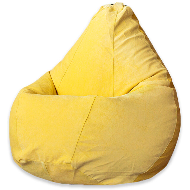 Кресло-мешок микровельвет желтое &quot;Груша&quot; 3XL