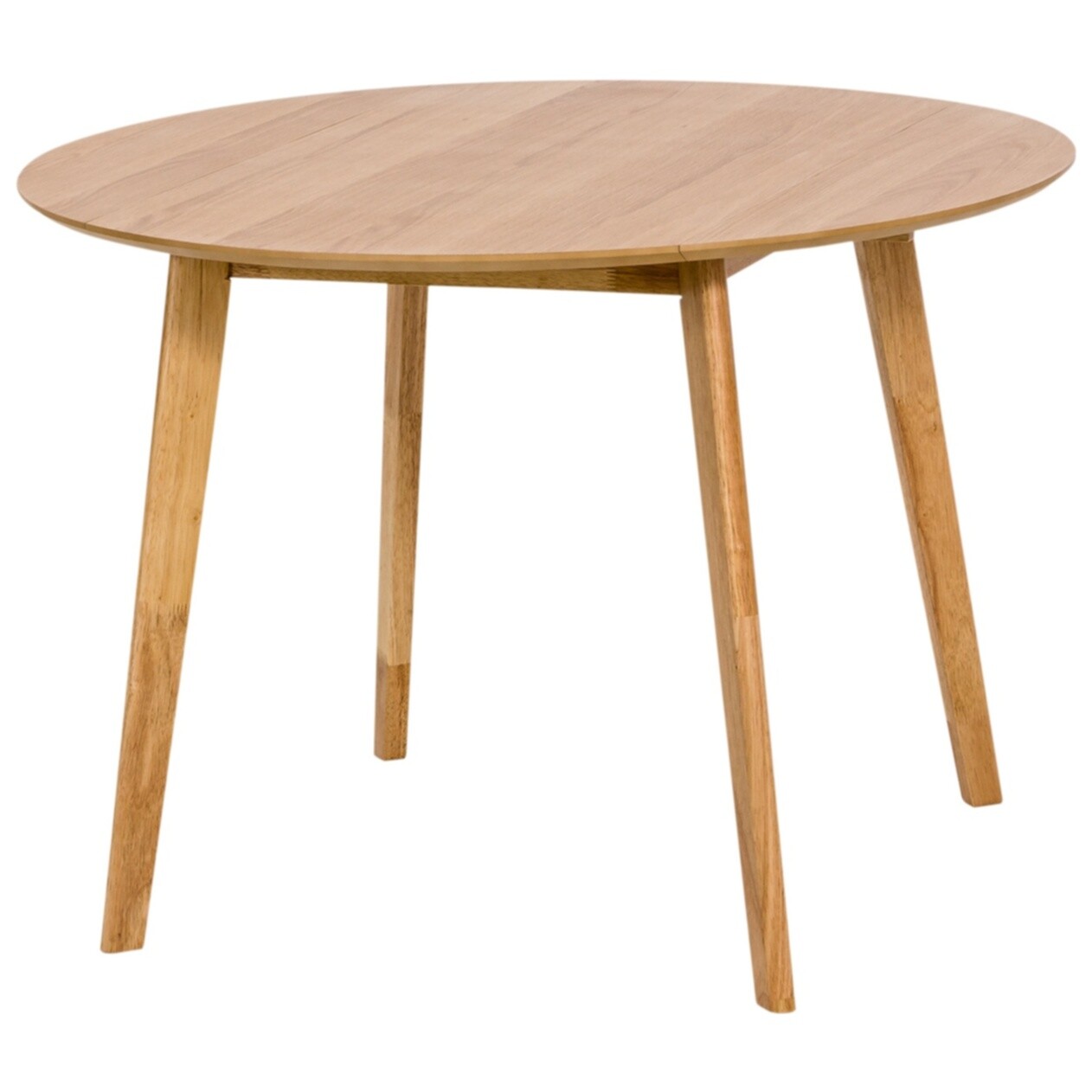 Обеденный стол круглый с деревянными ножками 106 см дуб Jaxton