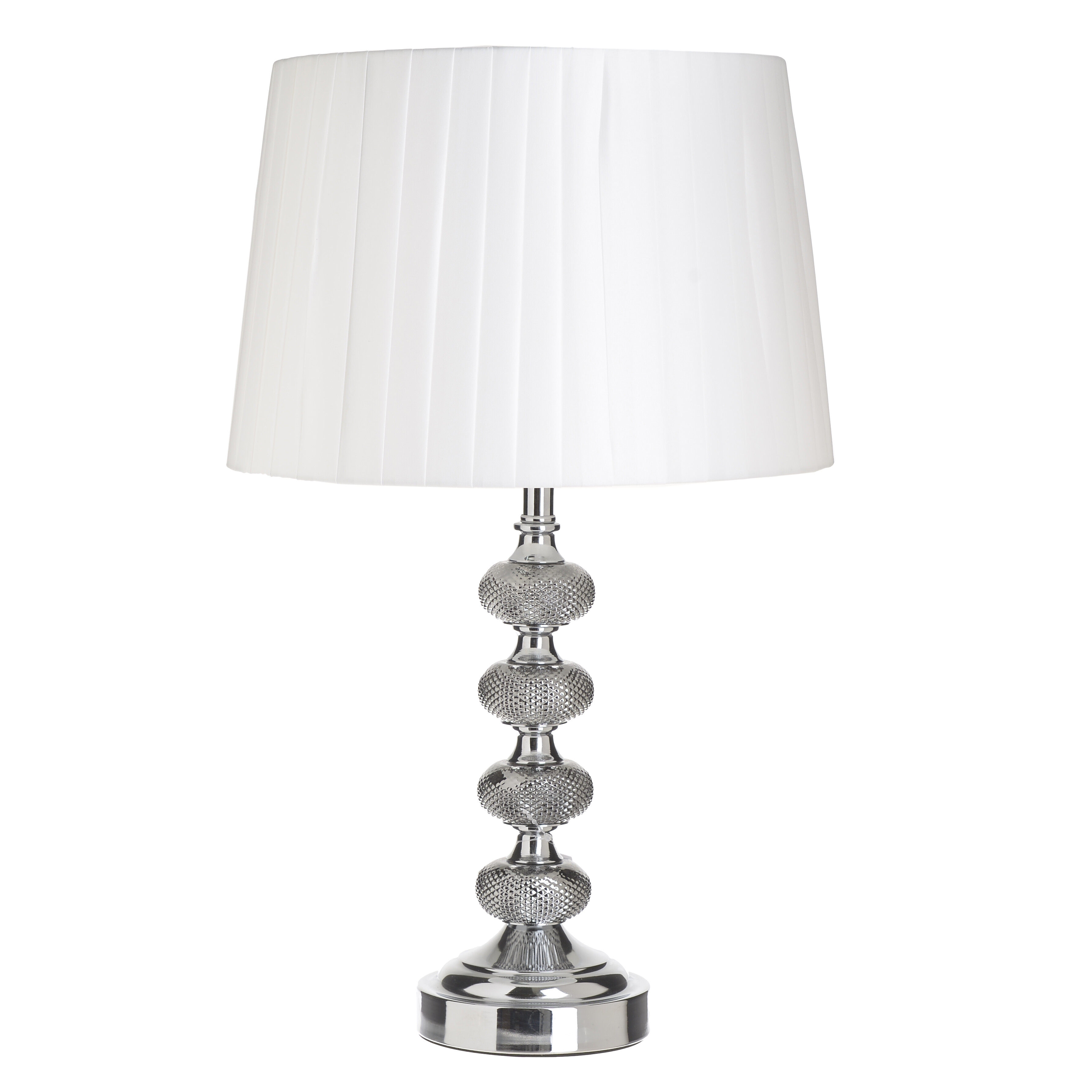 Лампа настольная серебряно-белая 50 см