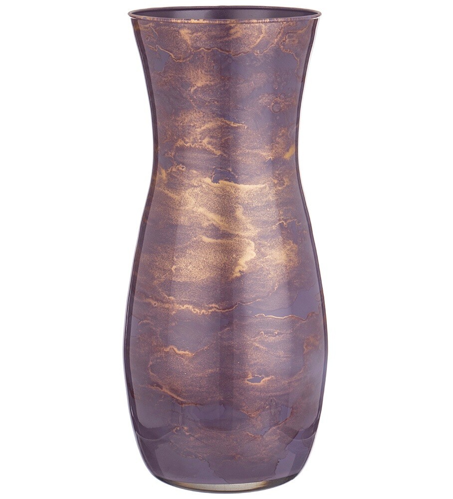 Ваза стеклянная фиолетовая 37 см Claudia Golden Marble Lavender