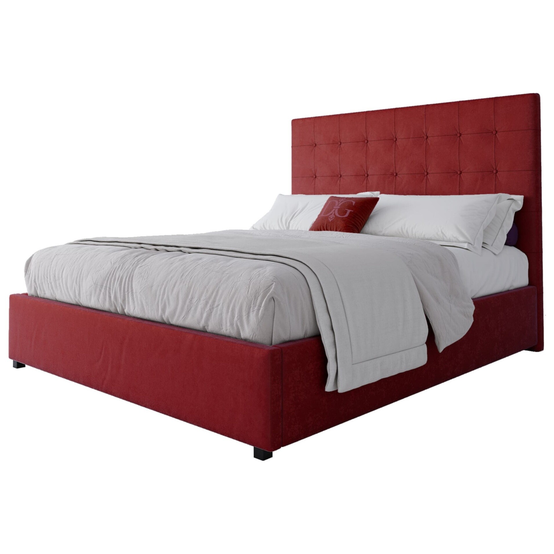 Кровать двуспальная 160х200 красная Royal Black