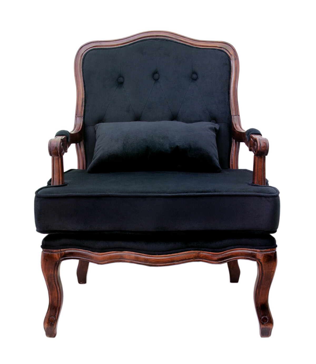 Кресло черное с гнутыми ножками Nitro button