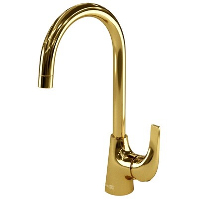 Смеситель для кухни из латуни золотой Wasserkraft 7107