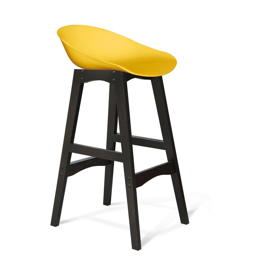 Барный стул с низкой спинкой желтый ST19/S65