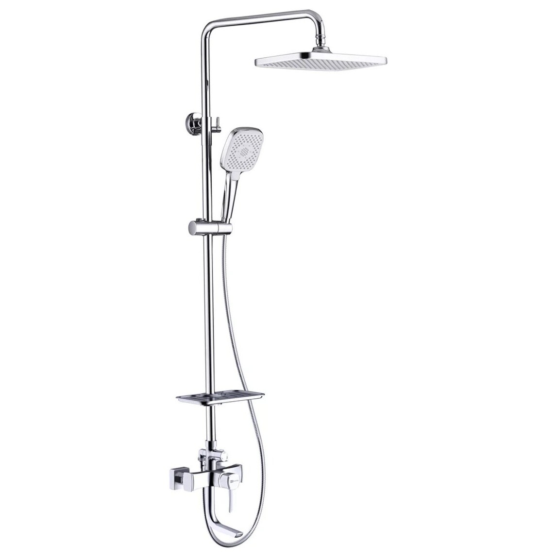 Душевая стойка с верхним душем и смесителем хром Lemark Evitta LM0562C