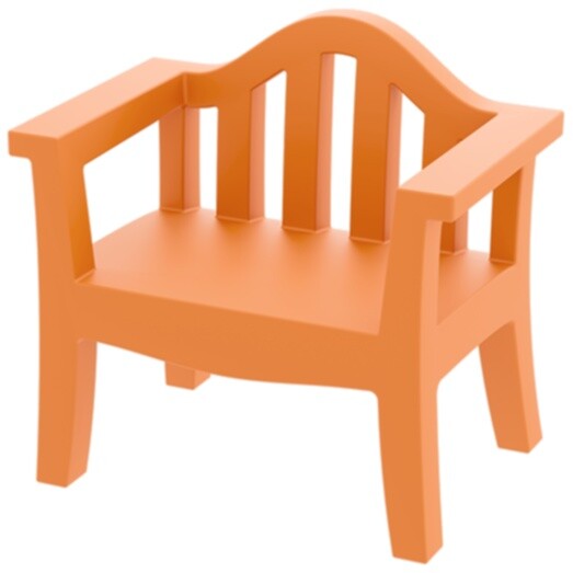 Кресло пластиковое с подлокотниками оранжевое Province