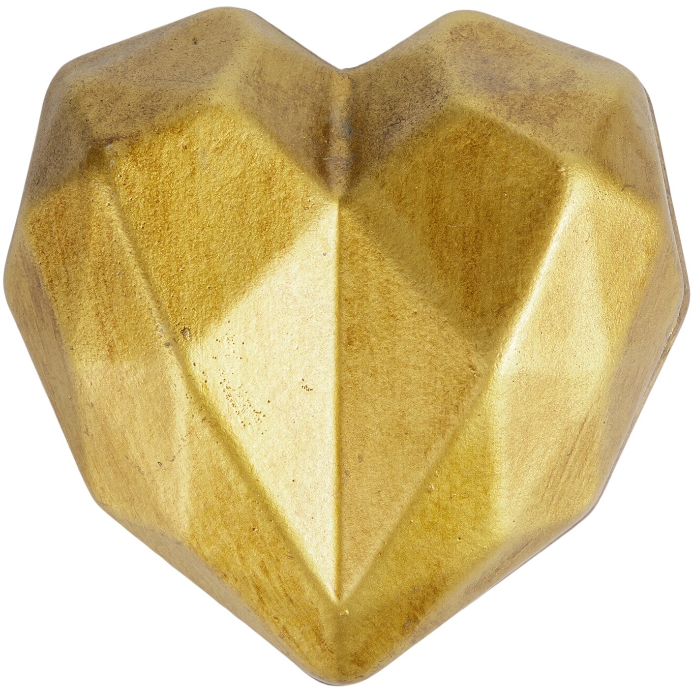 Шкатулка в форме сердца золотая 9x5см Glasar