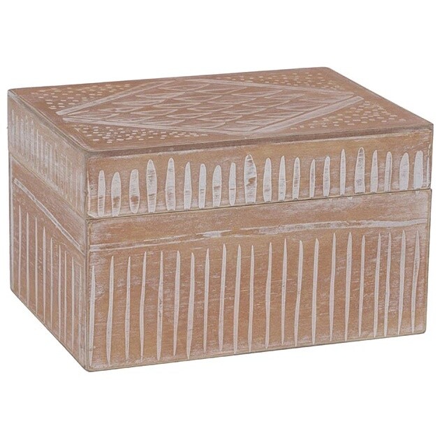 Ящик для хранения деревянный с крышкой 19х14 см коричневый 859196