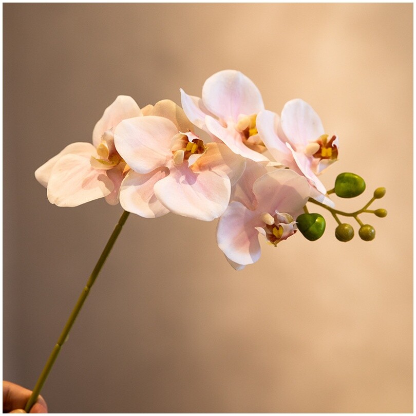 Цветок искусственный 45 см розовый &quot;Ветка орхидеи&quot; IST-039