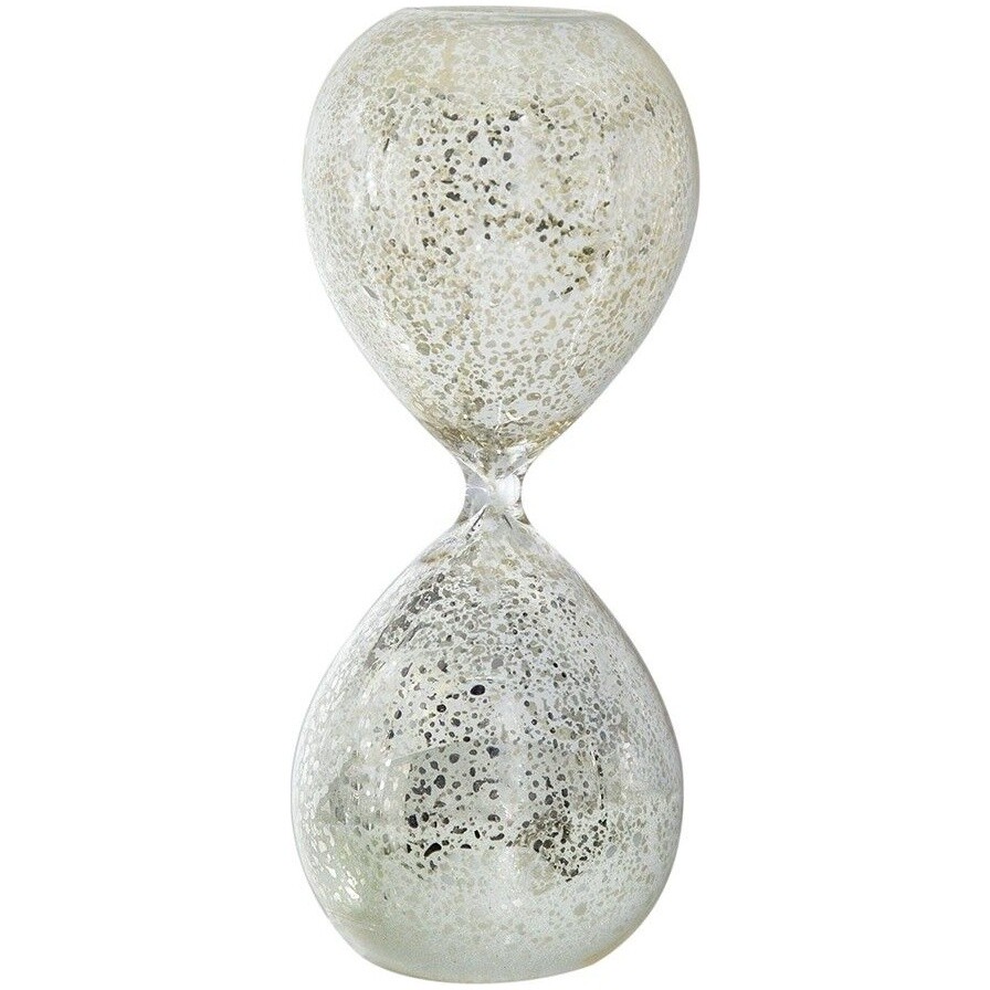 Часы настольные песочные стеклянные на 30 минут 21 см серебро 73770-WHIT