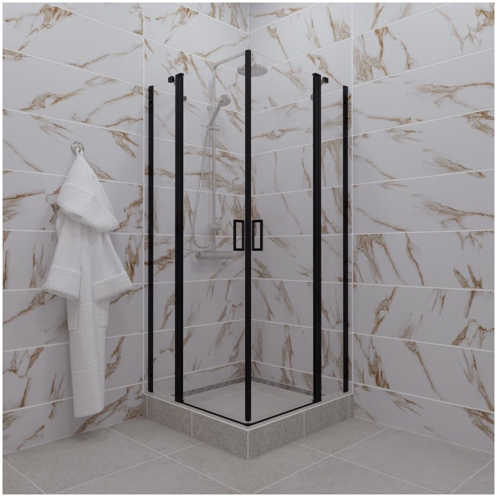 Душевой уголок квадратный 90х90 см черный Triton "Тау-Блэк" Щ0000054036 - изображение 6