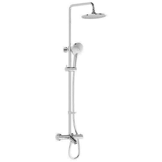 Душевой комплект с верхним душем термостатом хром Vitra Aquaheat Joy A47208EXP