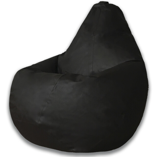 Кресло-мешок XL из экокожи черное &quot;Груша&quot;