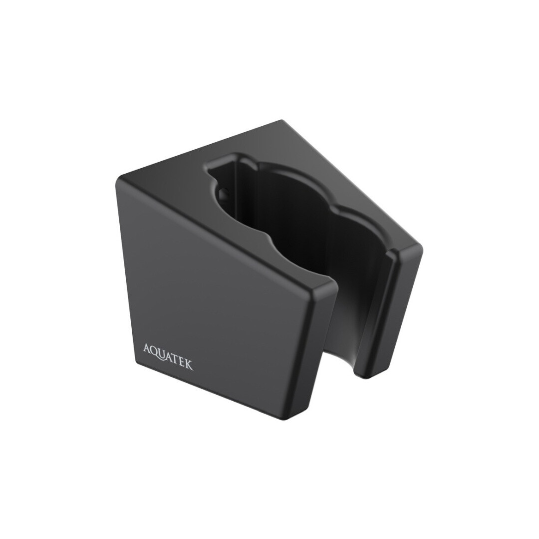 Держатель настенный для ручного душа квадратный черный Aquatek AQ2402MB